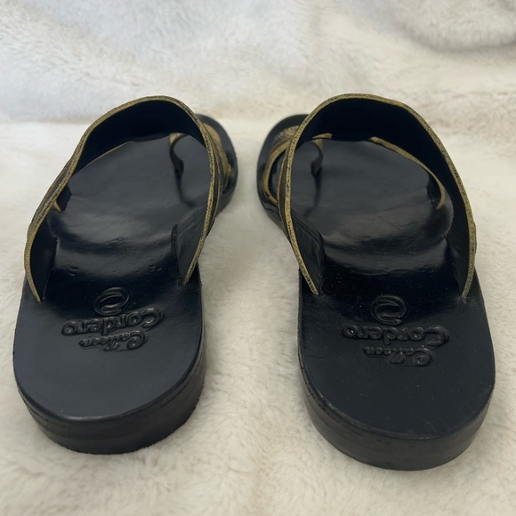 Stylish Black and Gold Women's Sandals - Picture 6 of 12